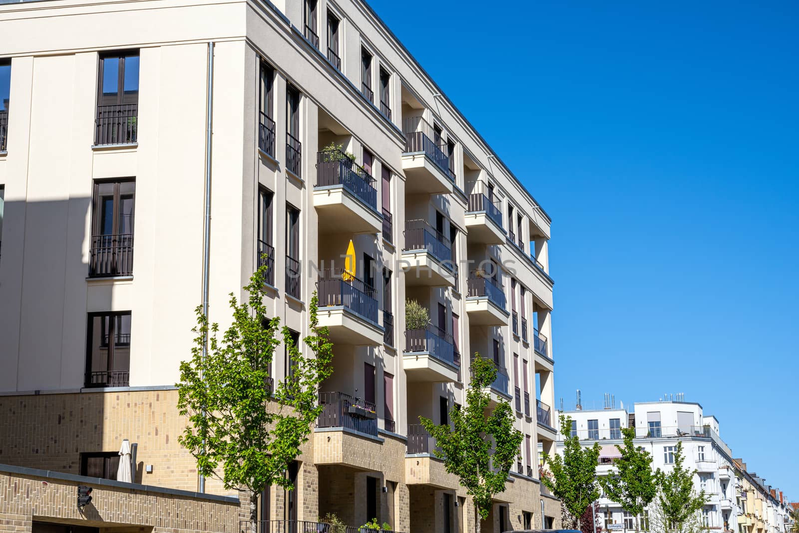 New beige block of flats by elxeneize