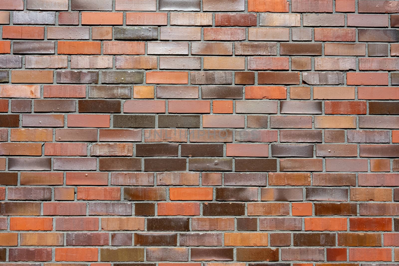 Background from a brick wall with different red tones