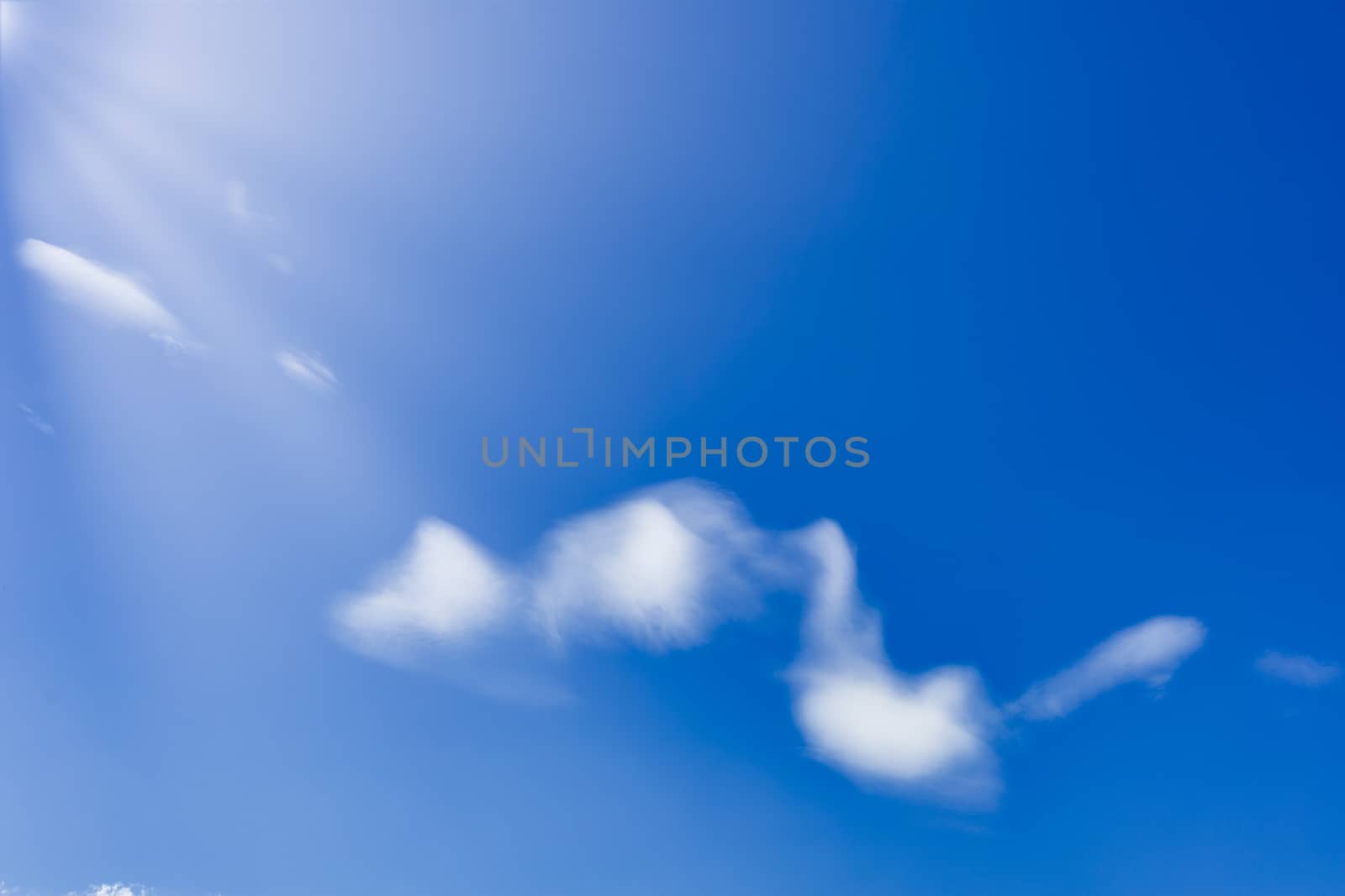 Blue sky with blur cloud . With copy space for text or design.