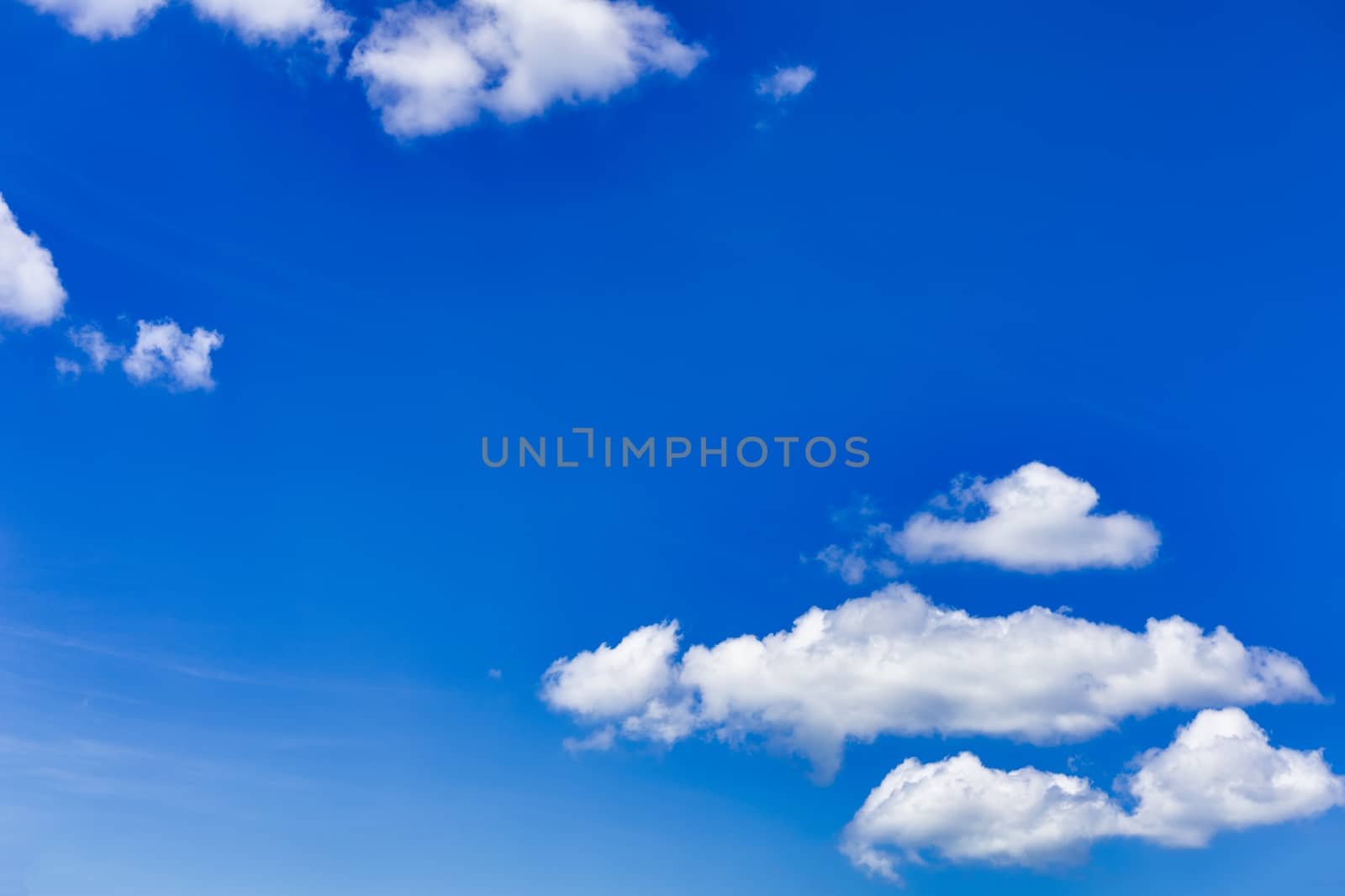 Blue sky with cloud background. With copy space for text or design.