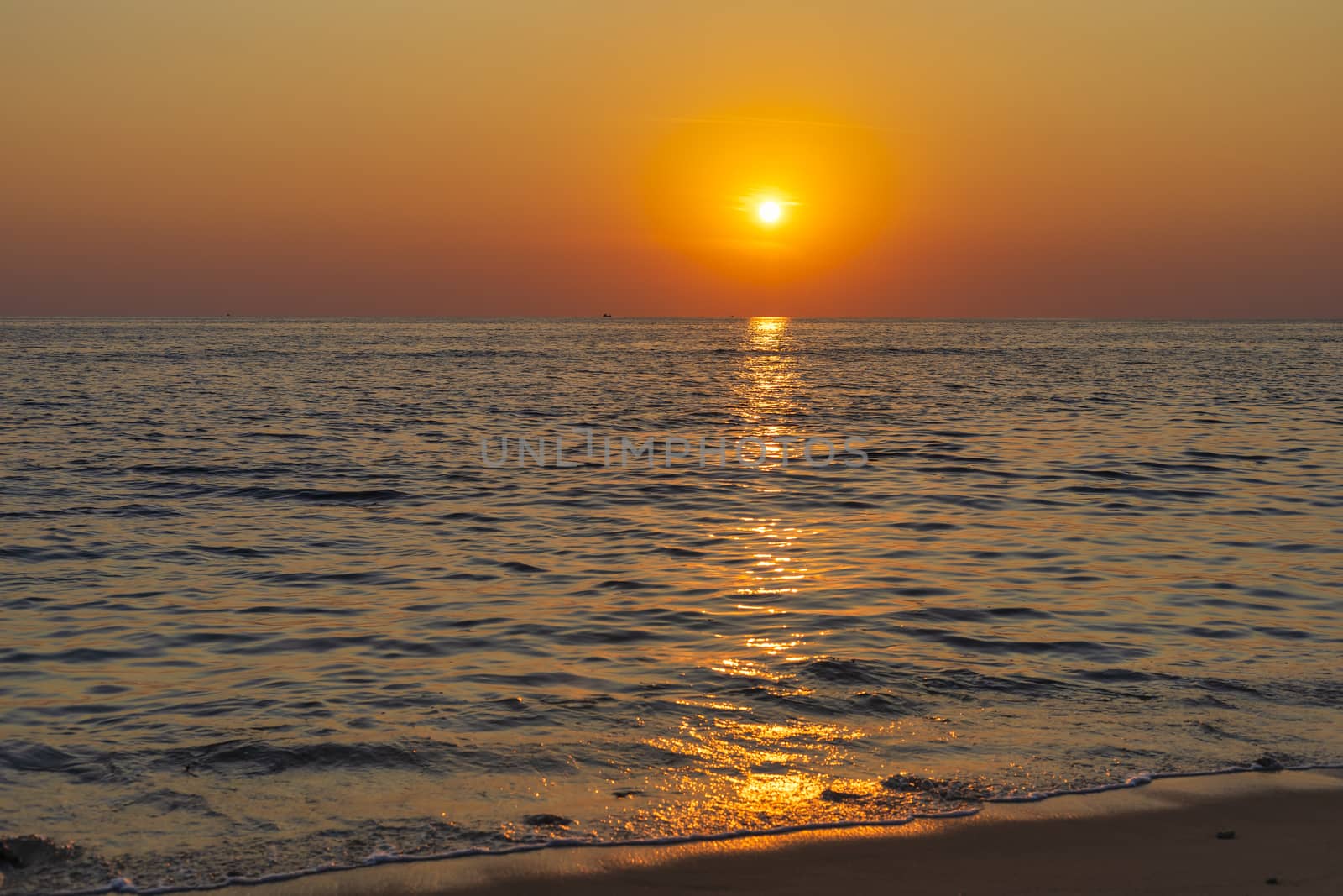 Sky with sunset cloud yellow and blue color background. With copy space for text or design.