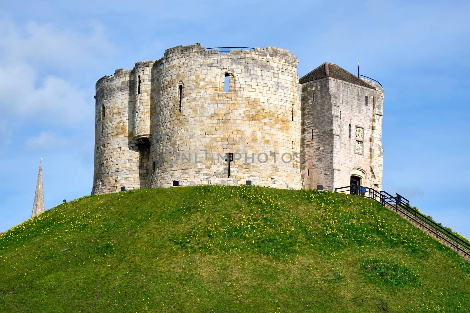 The historic Cliffords Tower in York, Great Britain