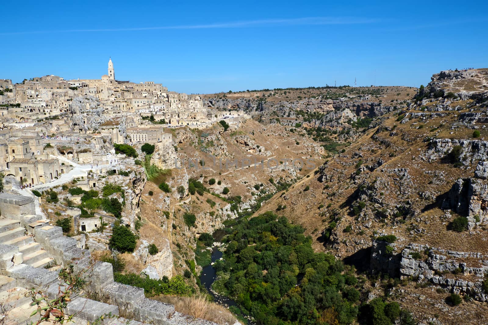 View of the beautiful old town of Matera by elxeneize