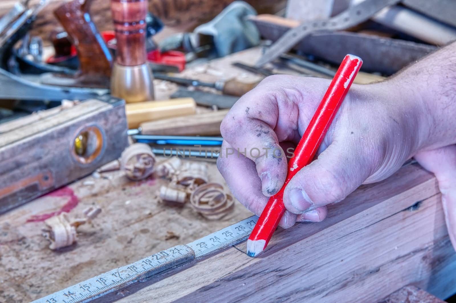 Carpenter working. by CreativePhotoSpain