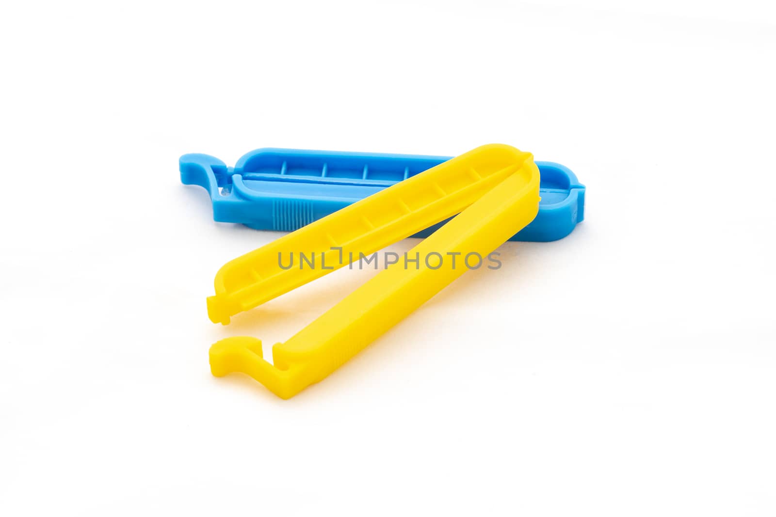 Isolated bag clip for food on white background.