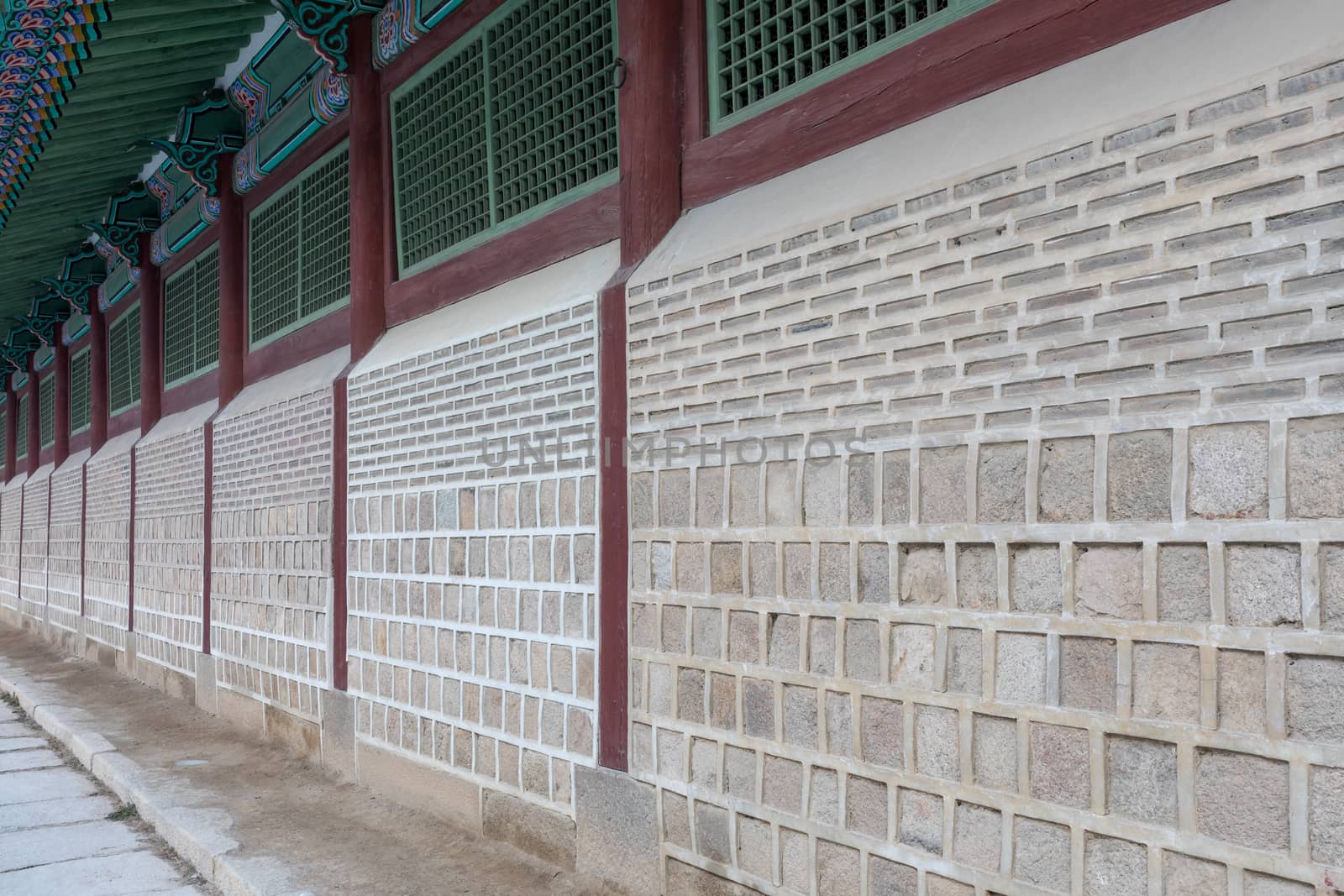 Background of ancient Chinese wall of temple.