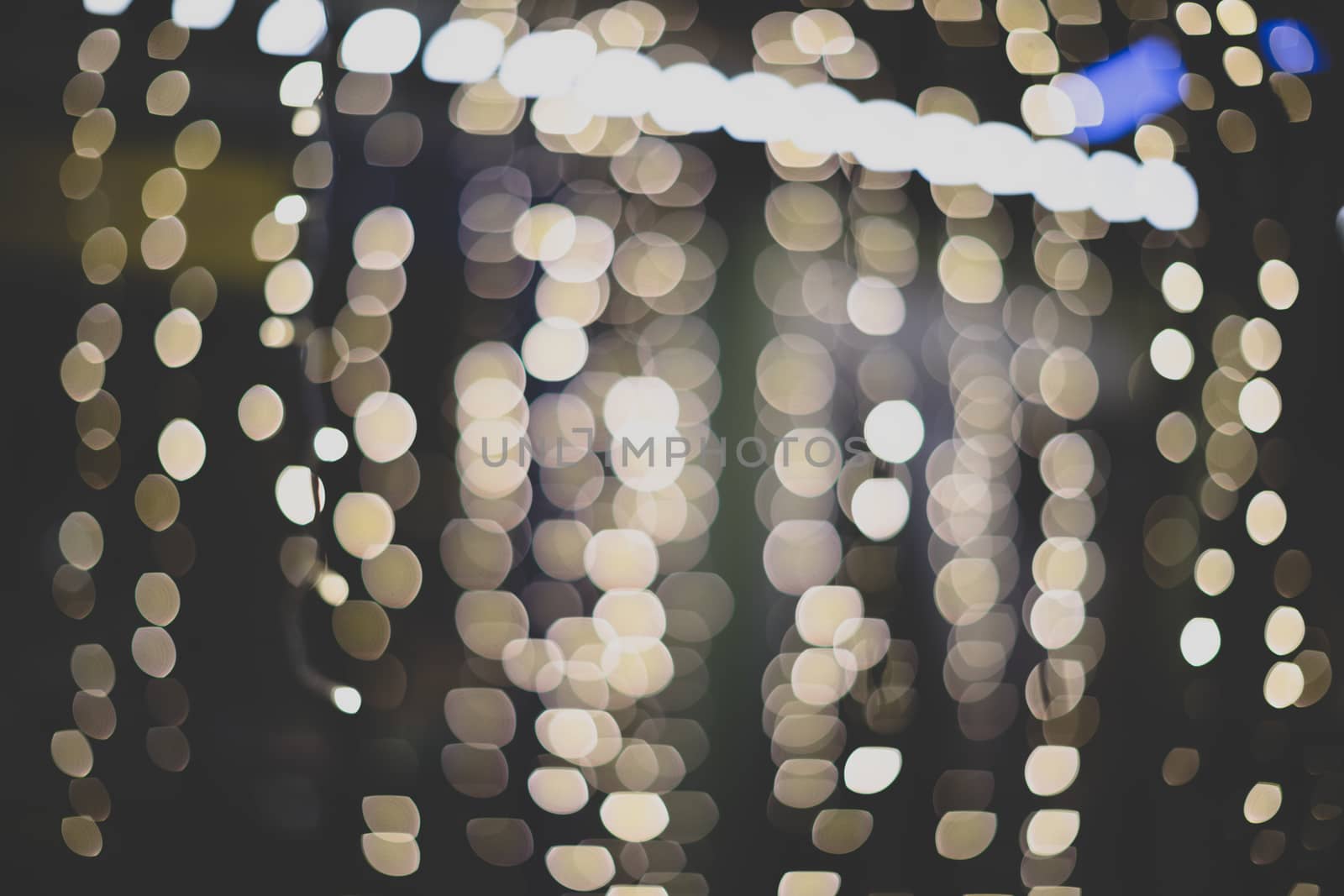 Vintage look of bokeh light abstract background.