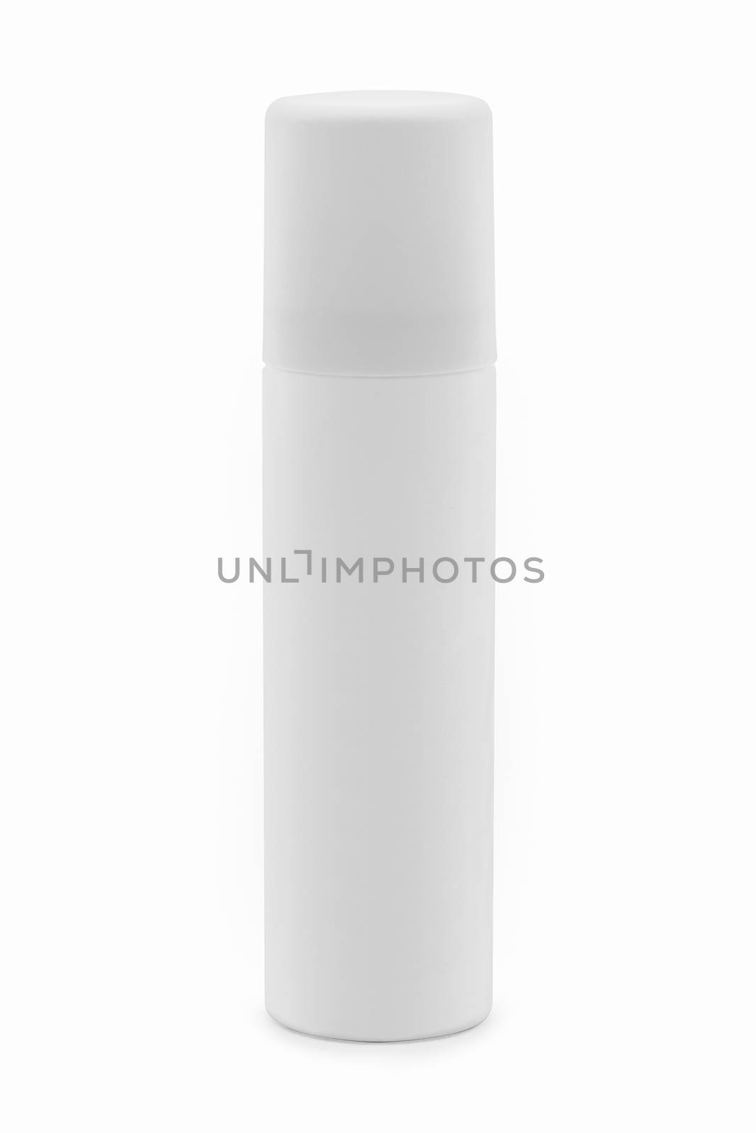 Blank bottle or container for beauty product studio shot isolated on white background.