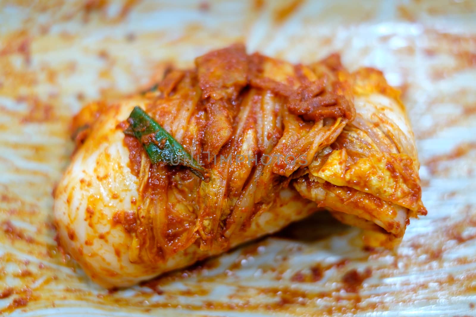 Fermented vegetables in Korean style or Kimchi.