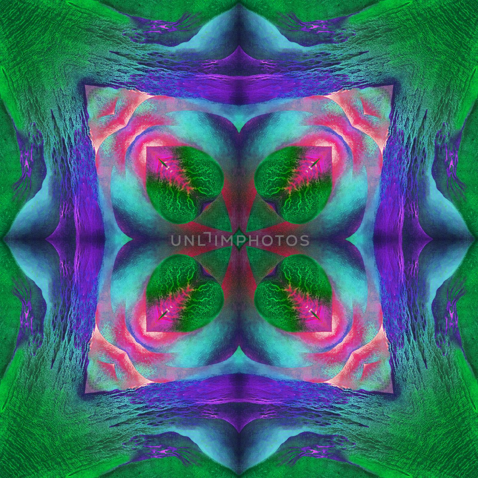 Abstract kaleidoscope or endless pattern made from fabric for background used.