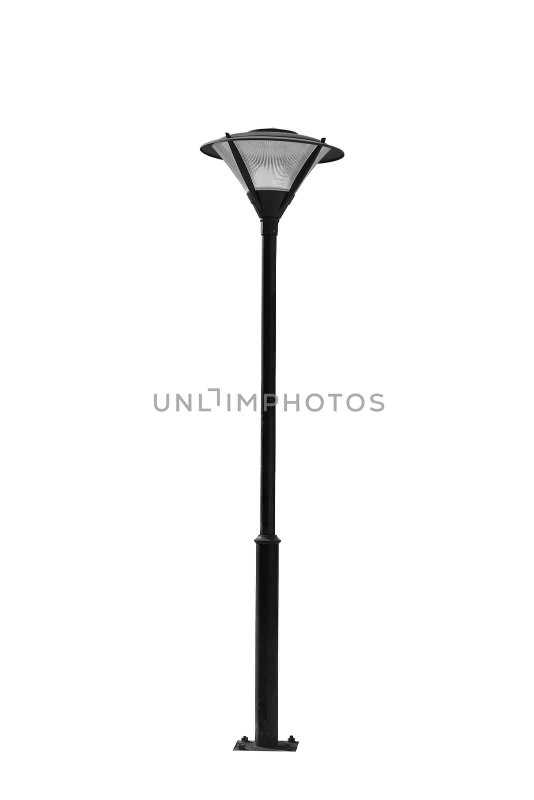 Street light pole isolated on a white background, with clipping path.