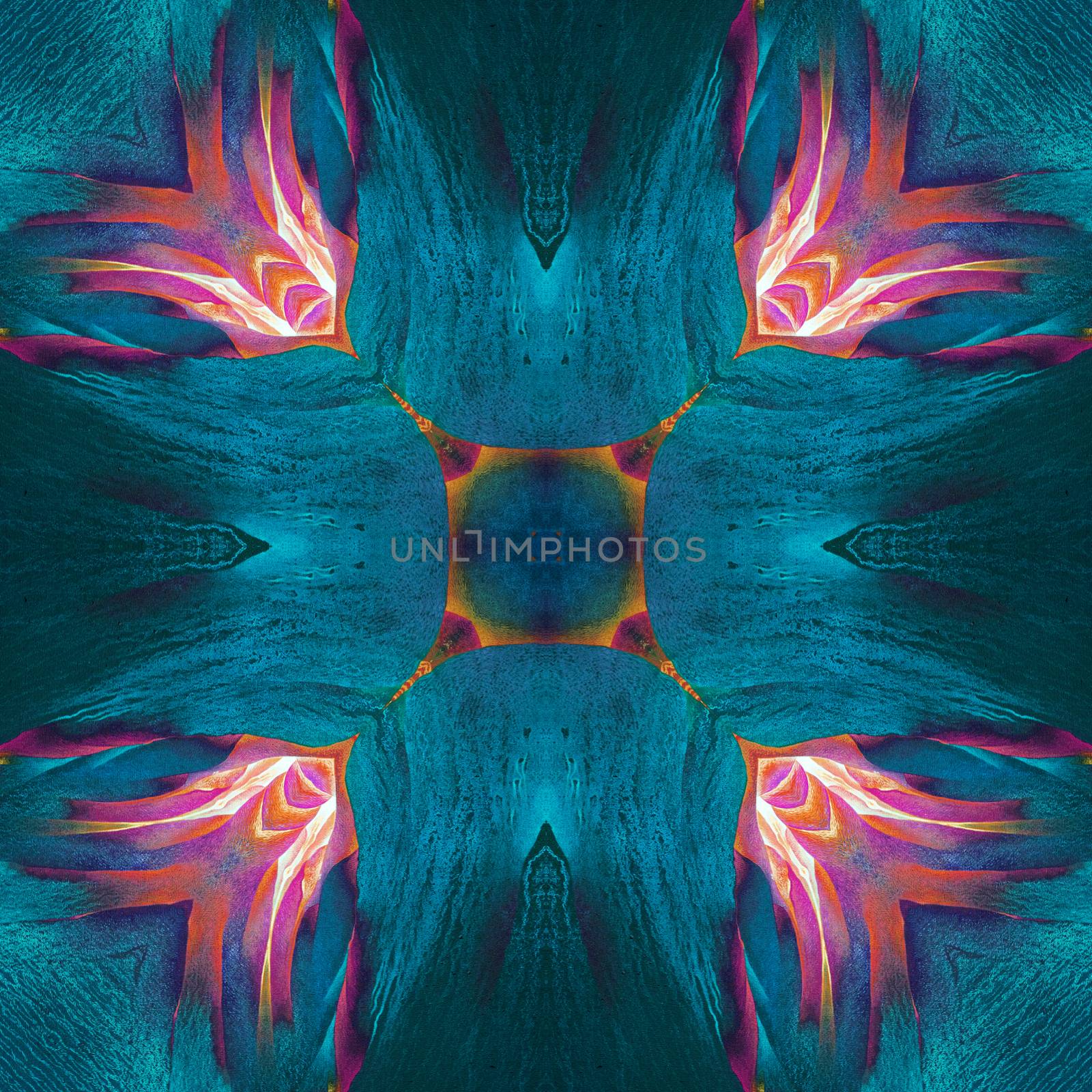 Abstract kaleidoscope or endless pattern made from fabric for background used.