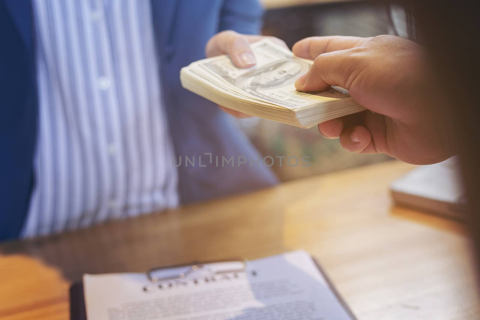 Businessman is signing a contract, business contract details, Si by numberone9018