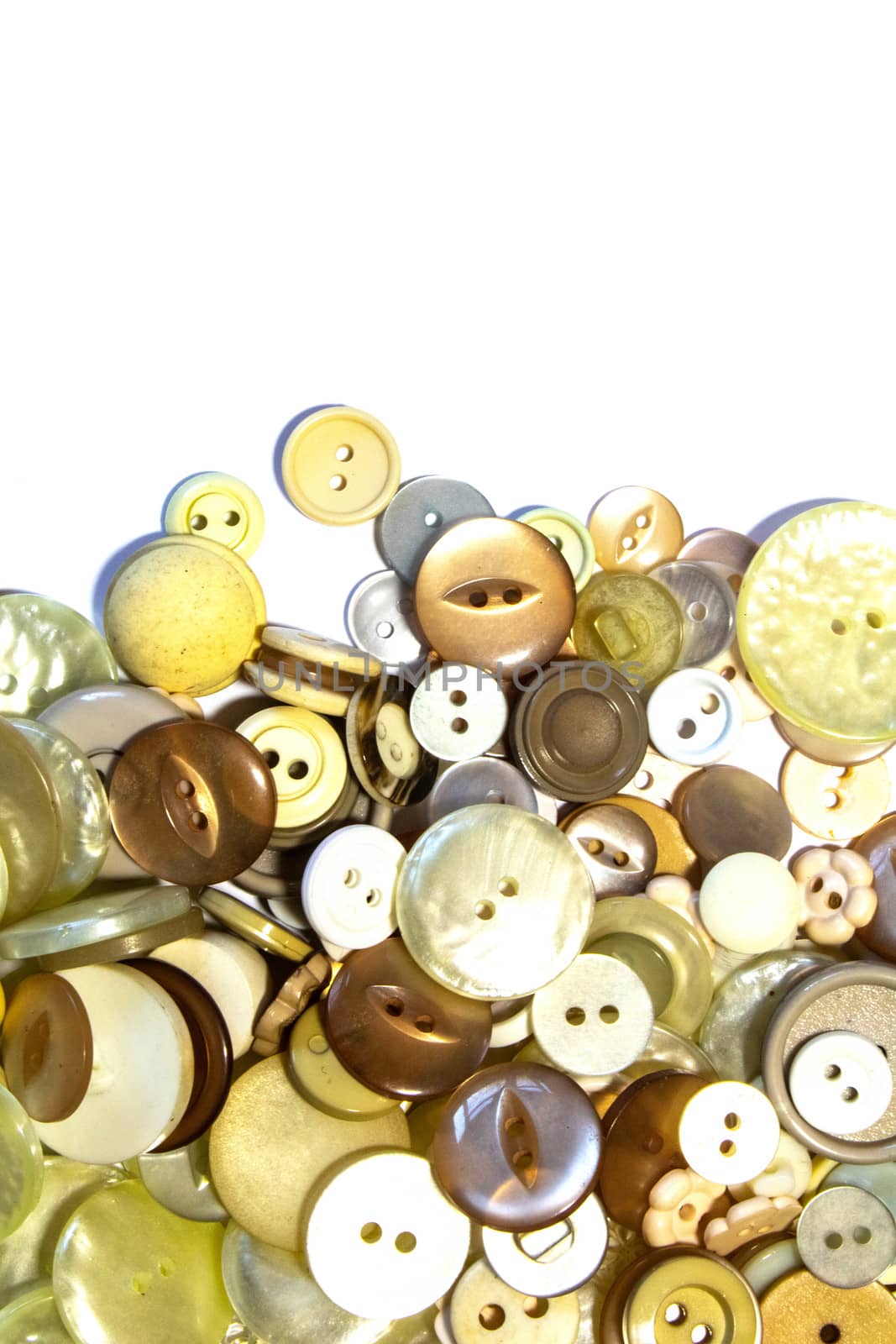 A Collection of Multicolour Different Size Buttons