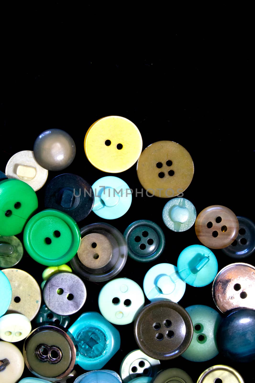 A Collection of Multicolour Different Size Buttons  by shellystill