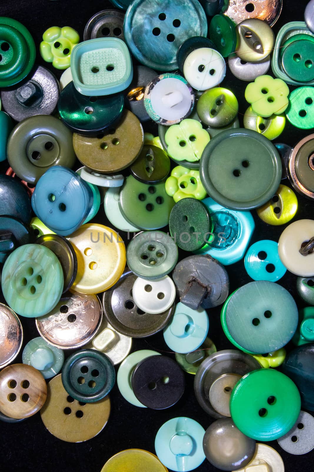 A Collection of Multicolour Different Size Buttons