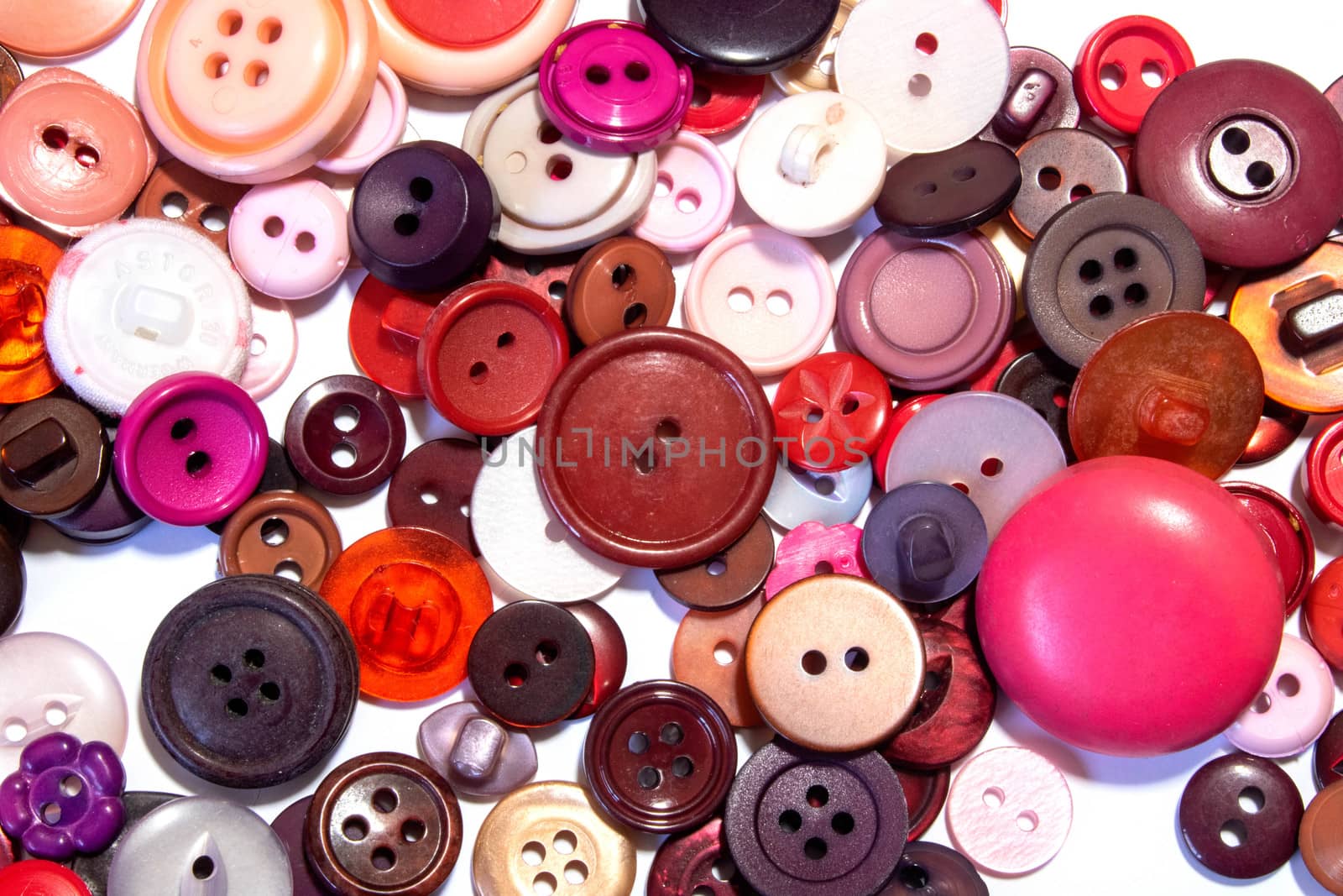 A Collection of Multicolour Different Size Buttons