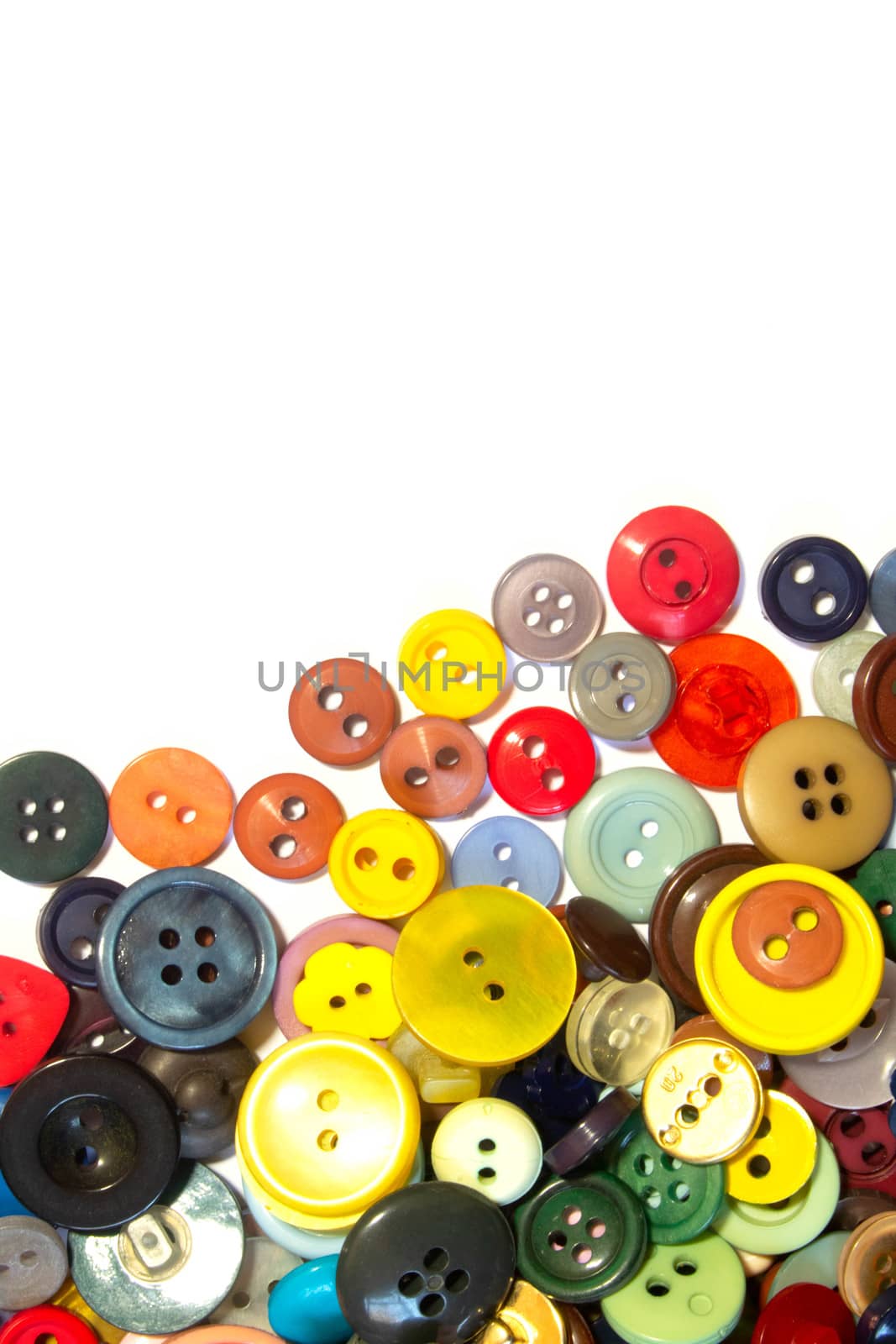 A Collection of Multicolour Different Size Buttons  by shellystill