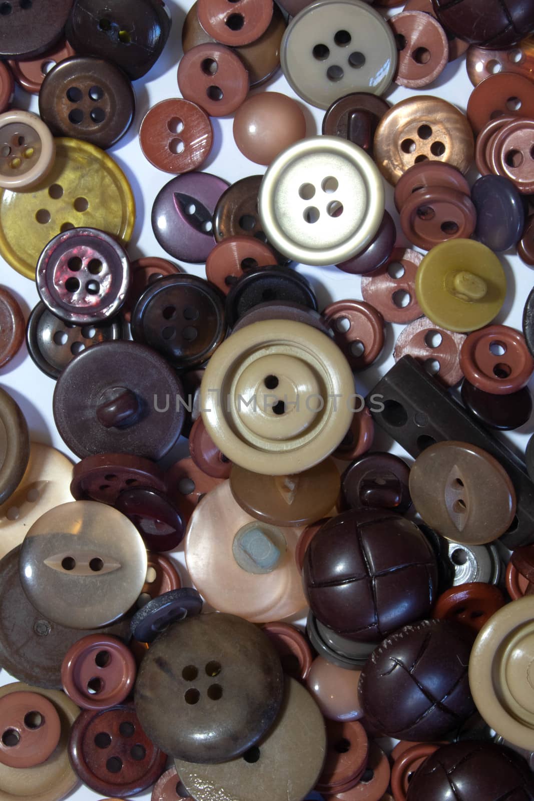 A Collection of Multicolour Different Size Buttons