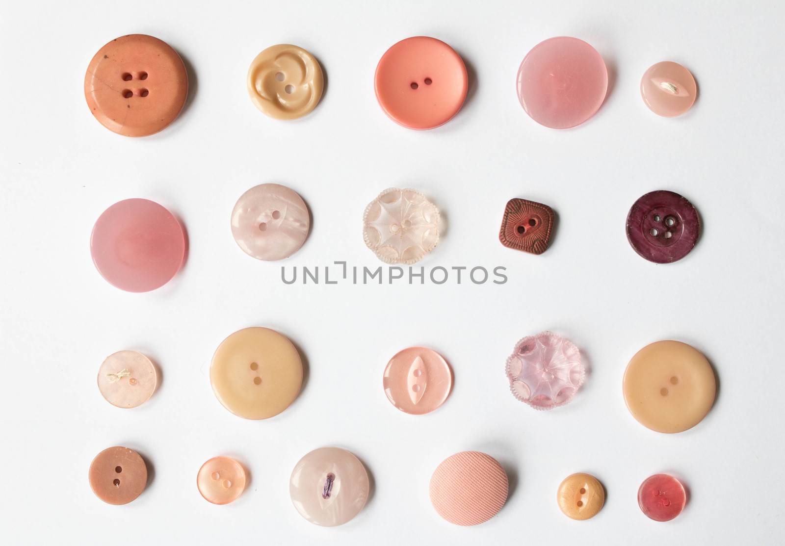 A Collection of Multicolour Different Size Buttons