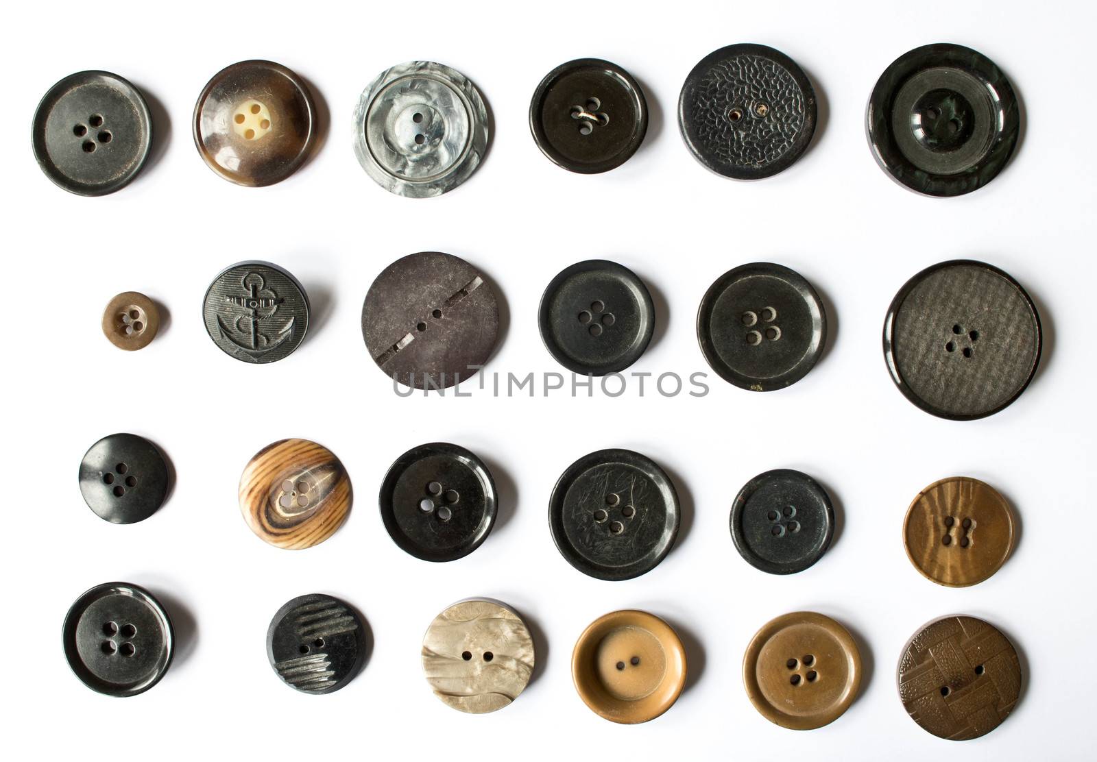 A Collection of Multicolour Different Size Buttons  by shellystill