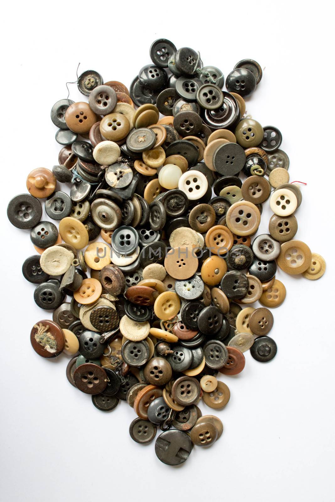 A Collection of Multicolour Different Size Buttons