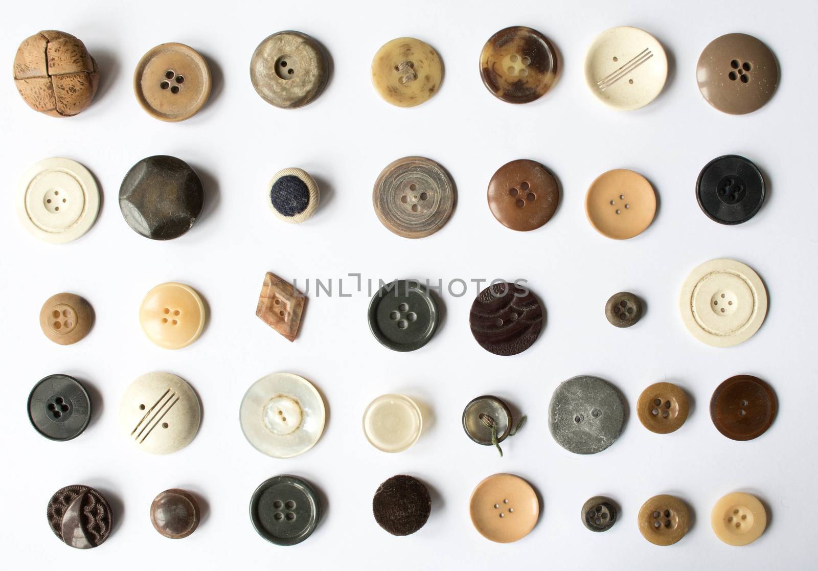 A Collection of Multicolour Different Size Buttons