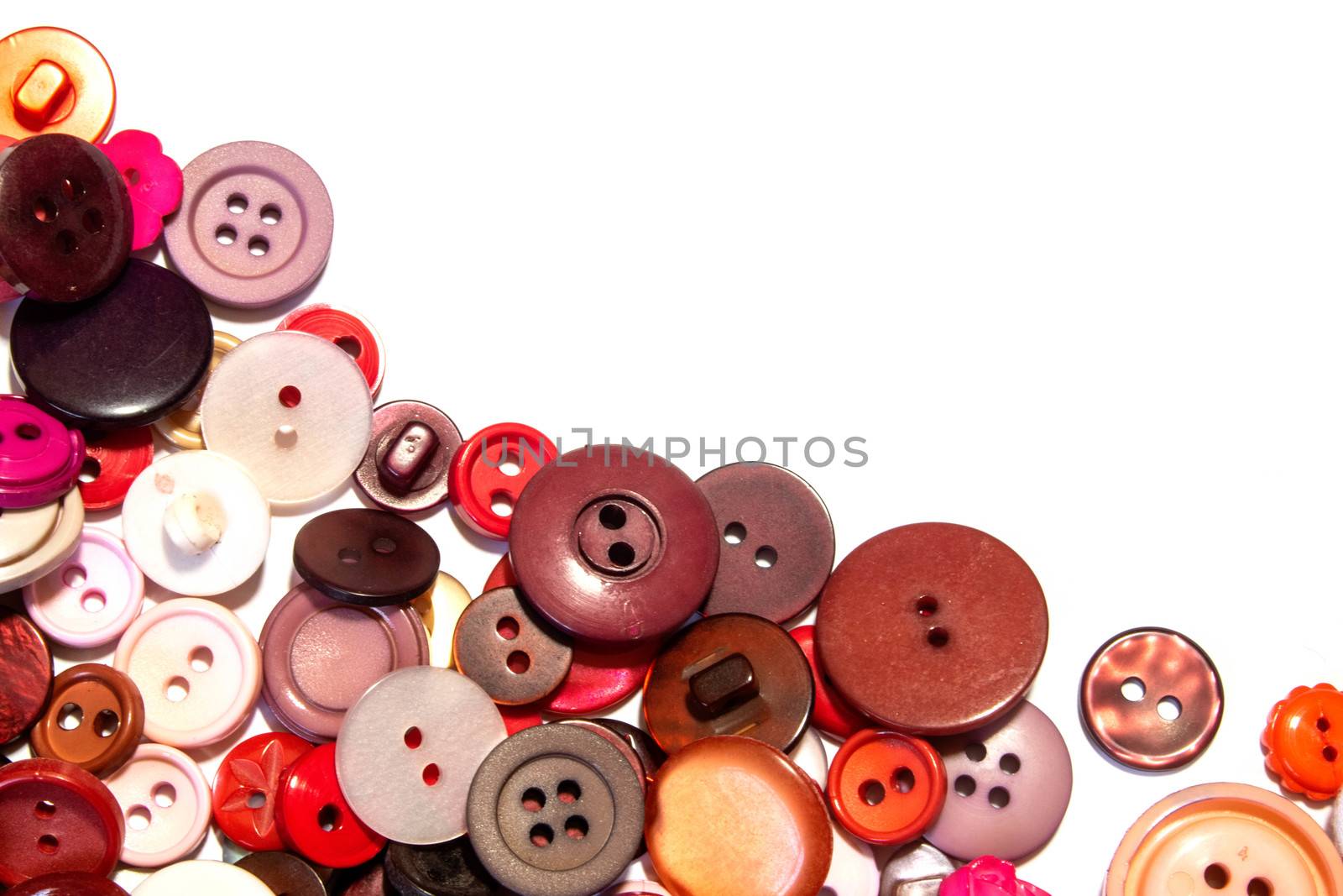 A Collection of Multicolour Different Size Buttons  by shellystill