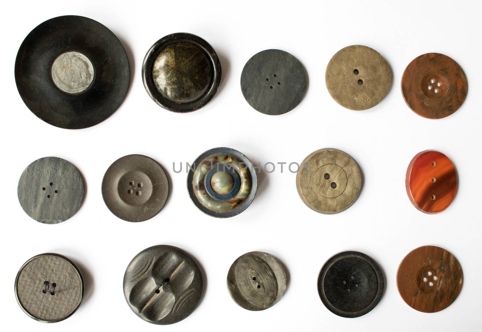 A Collection of Multicolour Different Size Buttons