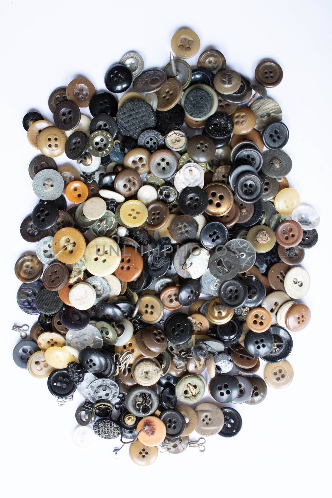 A Collection of Multicolour Different Size Buttons