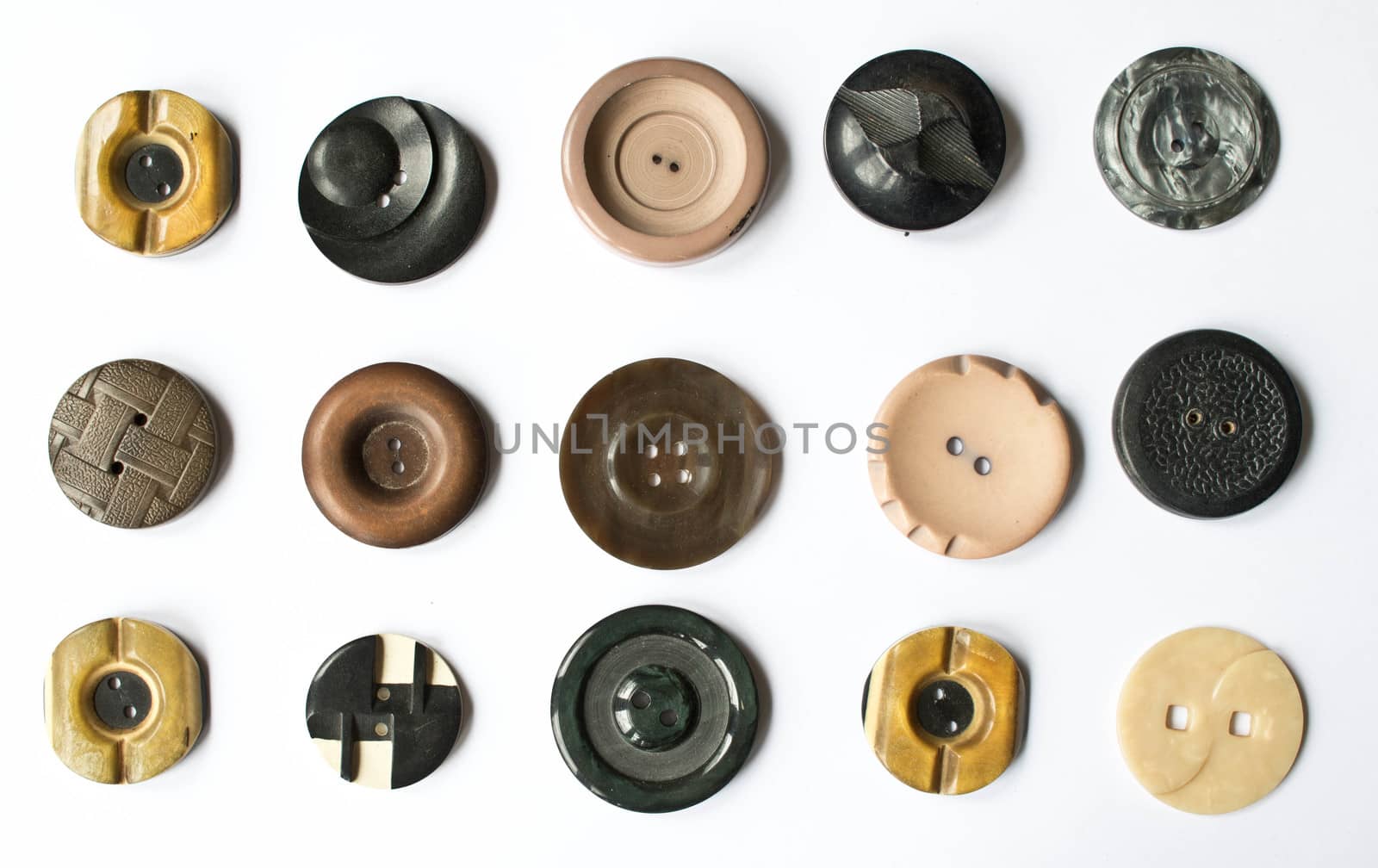 A Collection of Multicolour Different Size Buttons