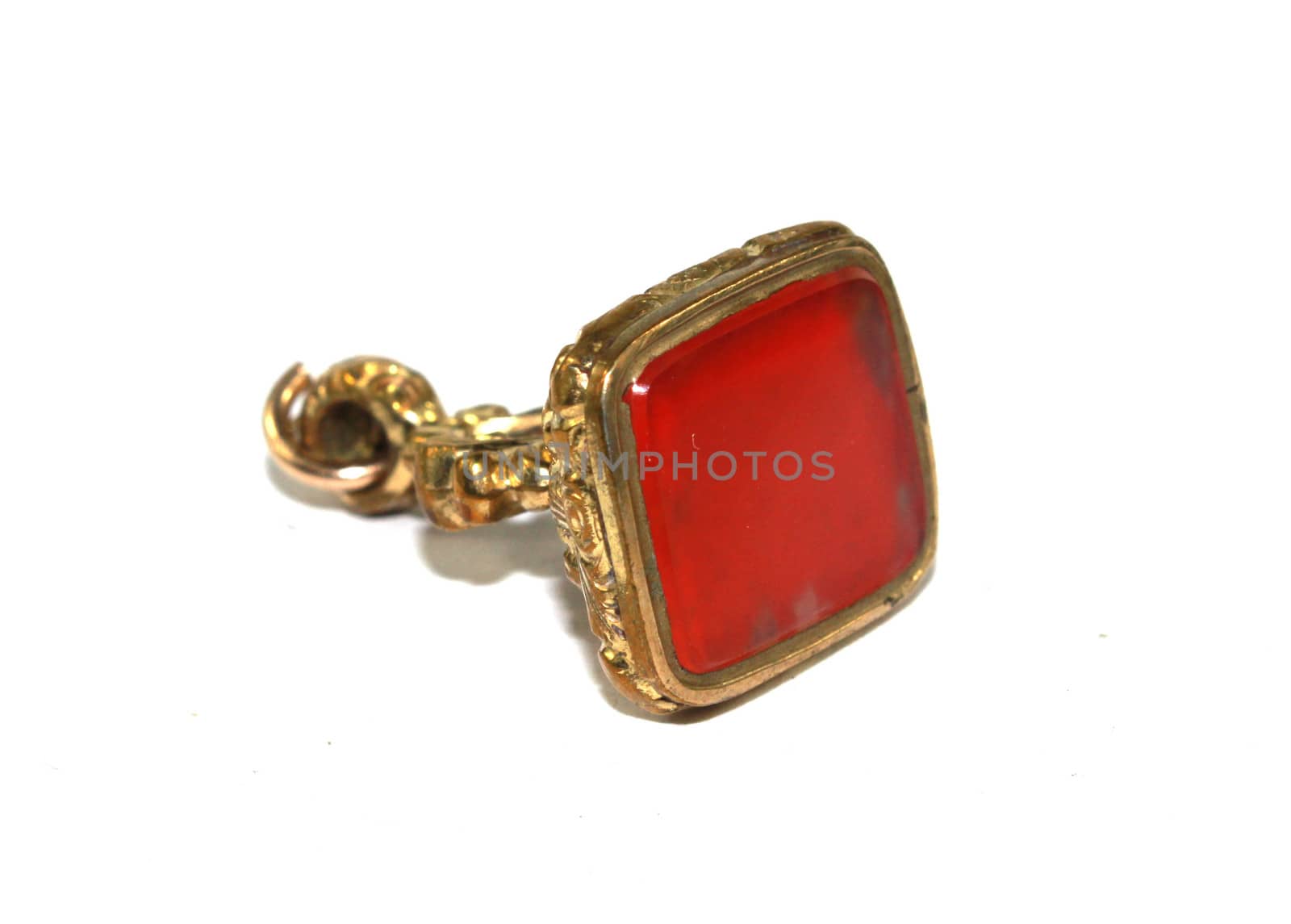 Ladies Vintage Antique Gem Jewellery On White Background