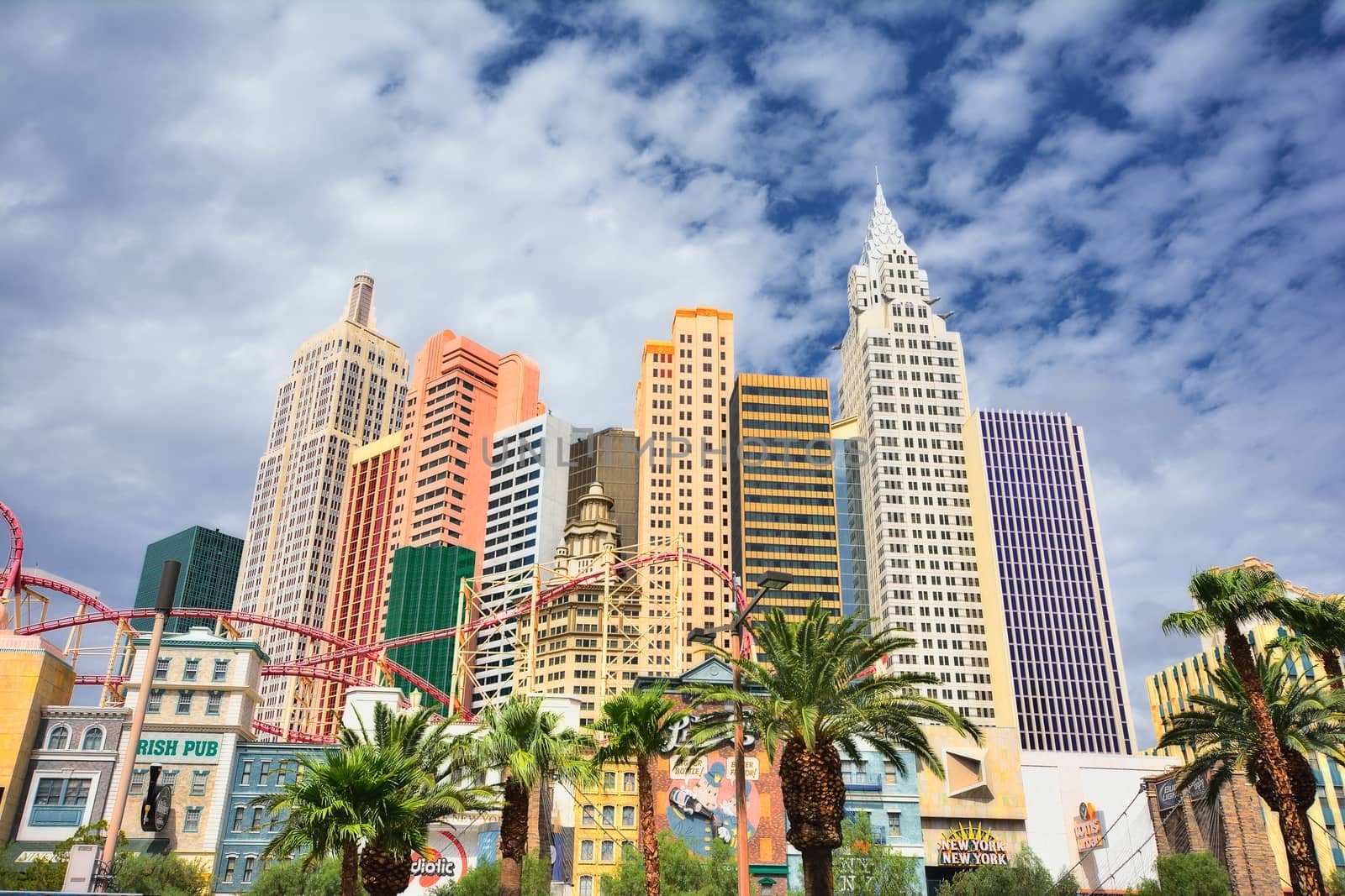 Las Vegas, Nevada - July 25, 2017: View of the New York New York hotel and casino in Las Vegas on July 25, 2017.