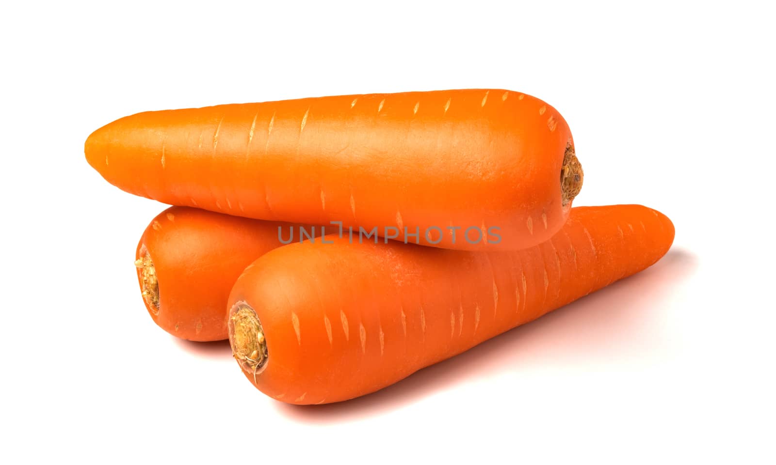 Fresh carrots isolated on white background. Close up of carrots. by kirisa99