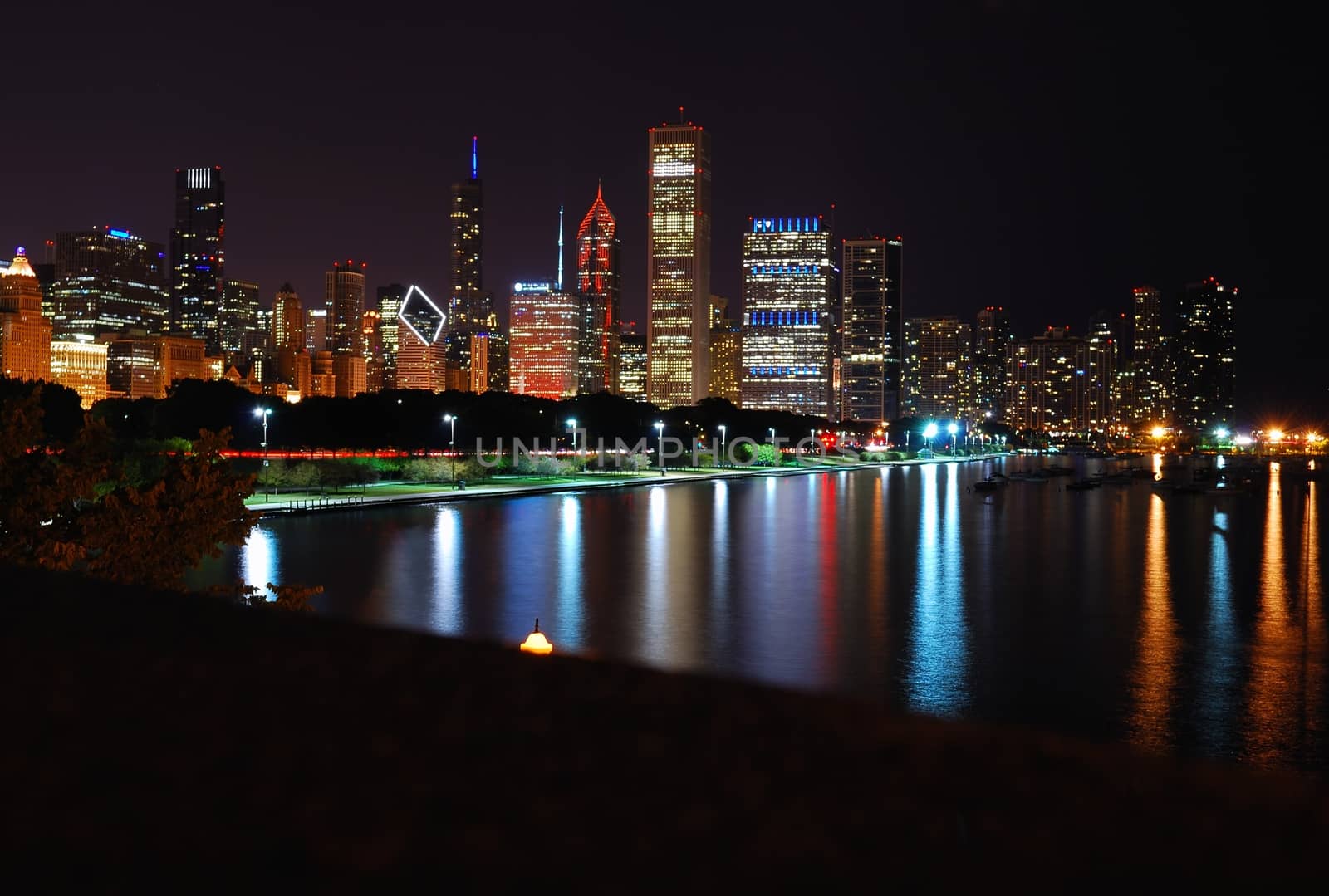 Chicago night skyline, Usa. by CreativePhotoSpain