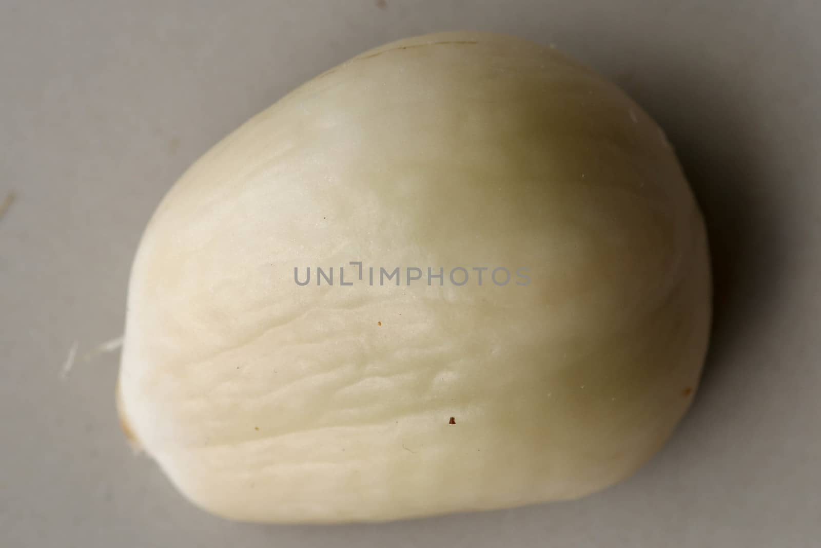 Close up of single piece of Snake fruit. Top view of single healthy fruit. Salak pondoh is one of the salak cultivars that mostly grows in area of Bali. Macro photo of Sweet Salacca zalacca.