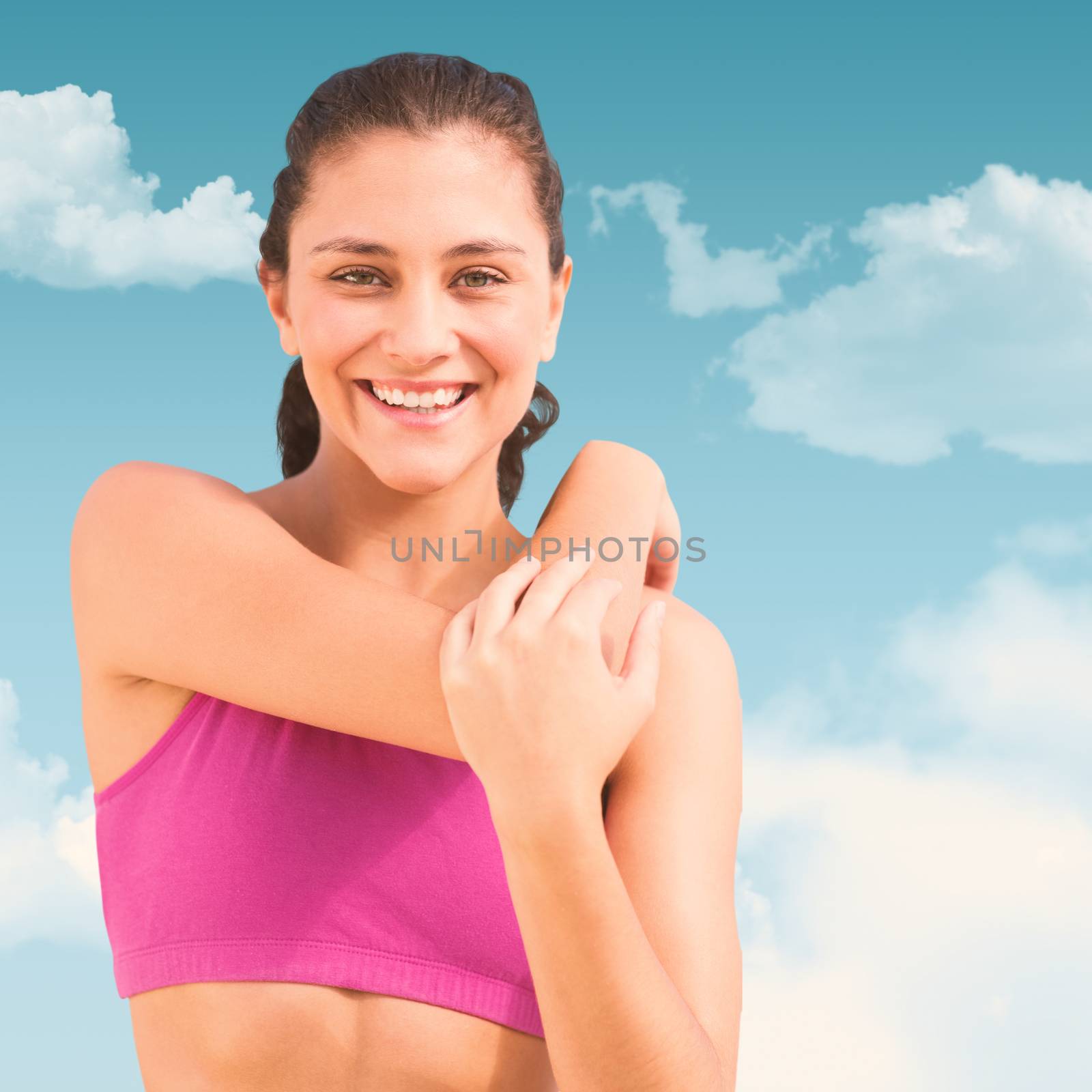 Composite image of pretty fit woman by Wavebreakmedia