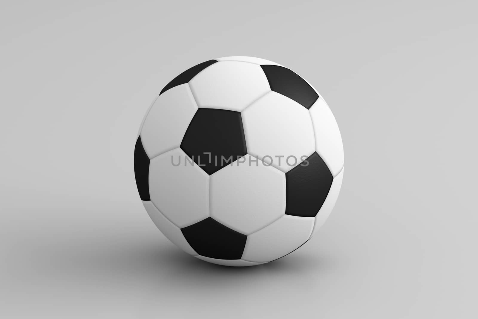 3D rendering of soccer ball isolated on white background.