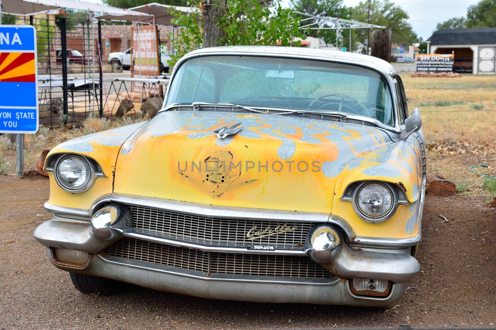 Rusty abandoned Cadillac car. by CreativePhotoSpain