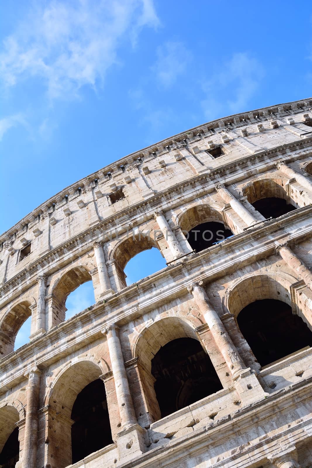 View of the Colosseum in Rome, Italy.