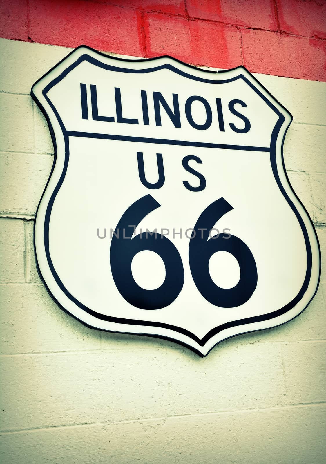 Historic Route 66 road sign. by CreativePhotoSpain