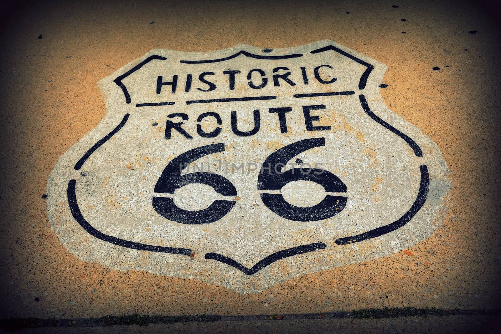 The mythical Route 66 sign in California, USA.