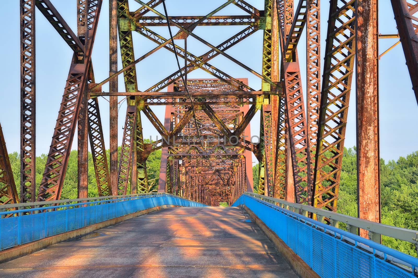 Old Chain of Rocks bridge on the Mississippi river, Granite City Illinois.