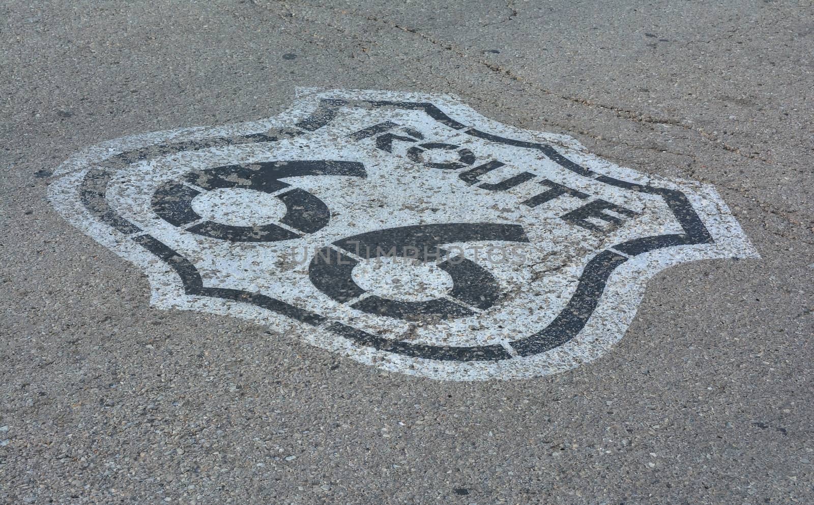The mythical Route 66 sign in Texas, USA.