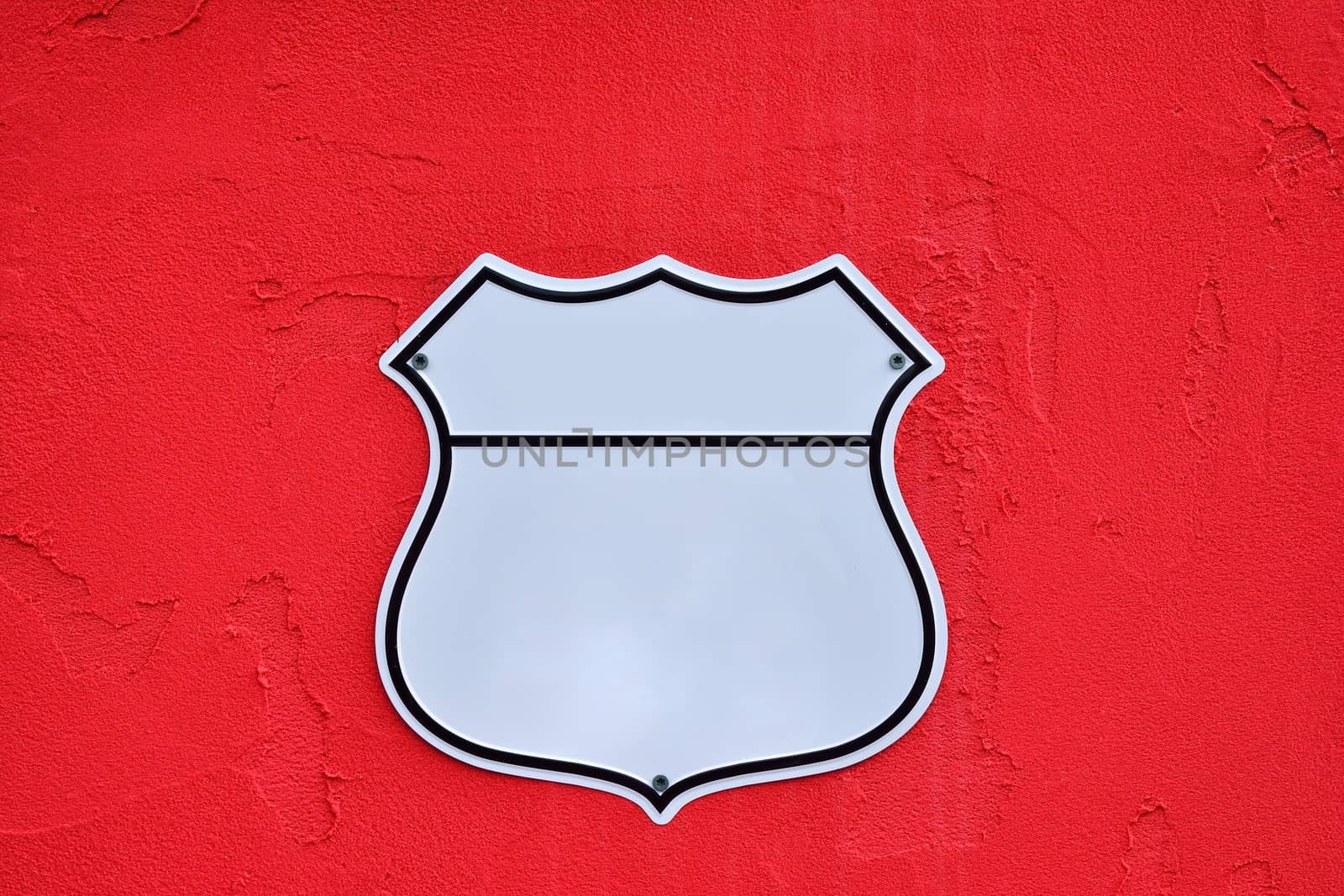 American interstate highway road shield with a white background.