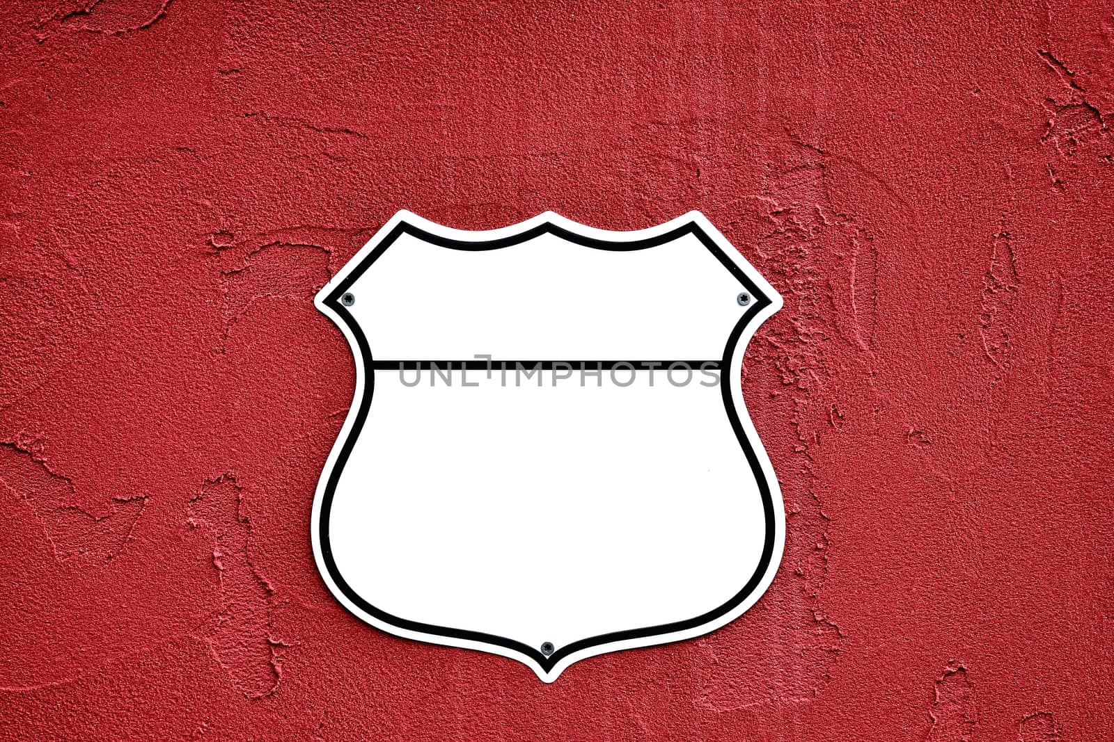 American interstate highway road shield with a white background.