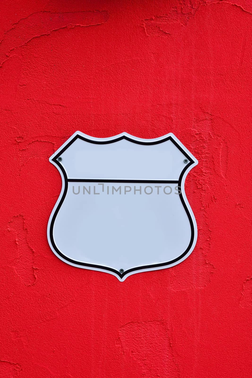 American interstate highway road shield with a white background.
