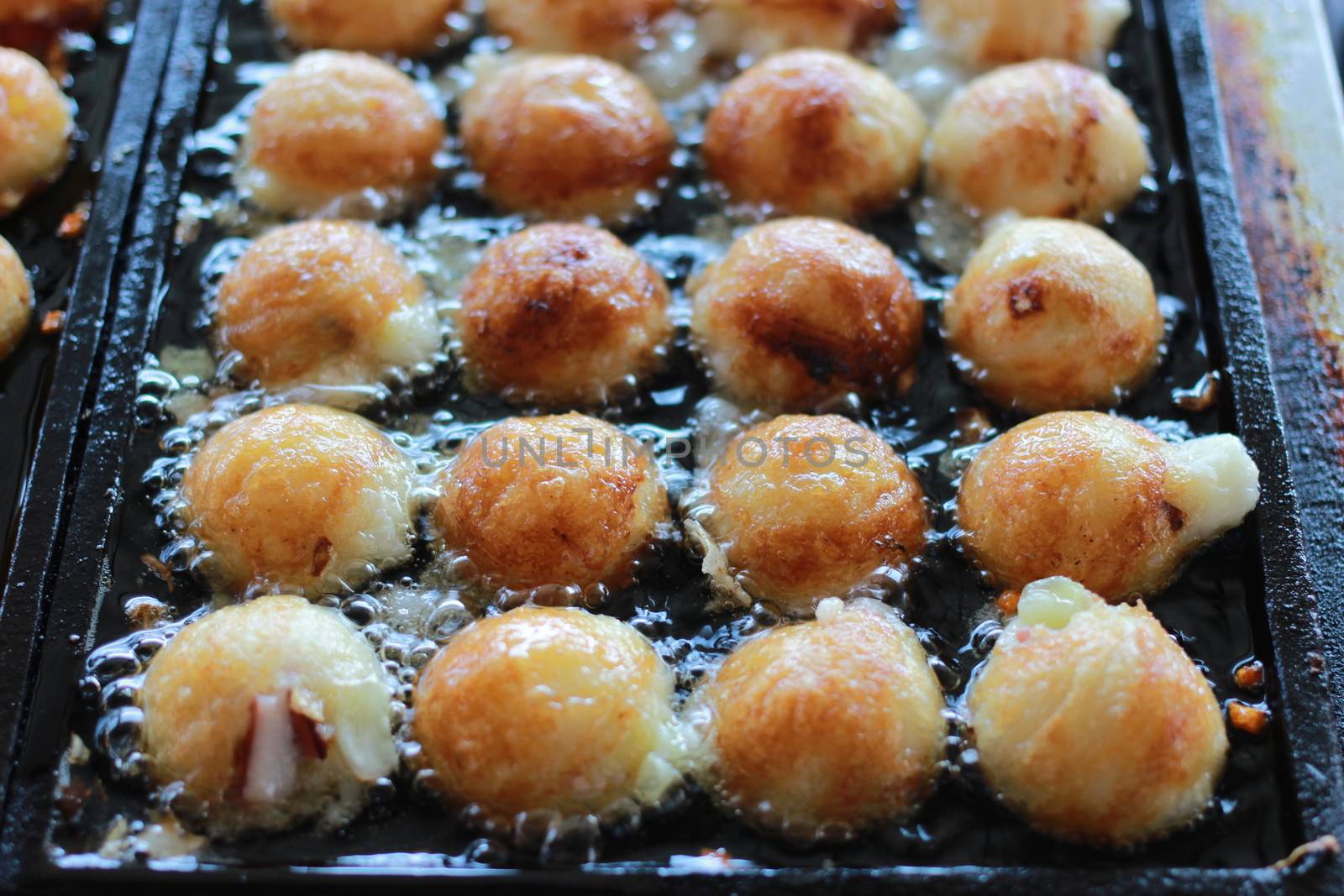 Takoyaki, Octopus ball, a popular Japanese street food