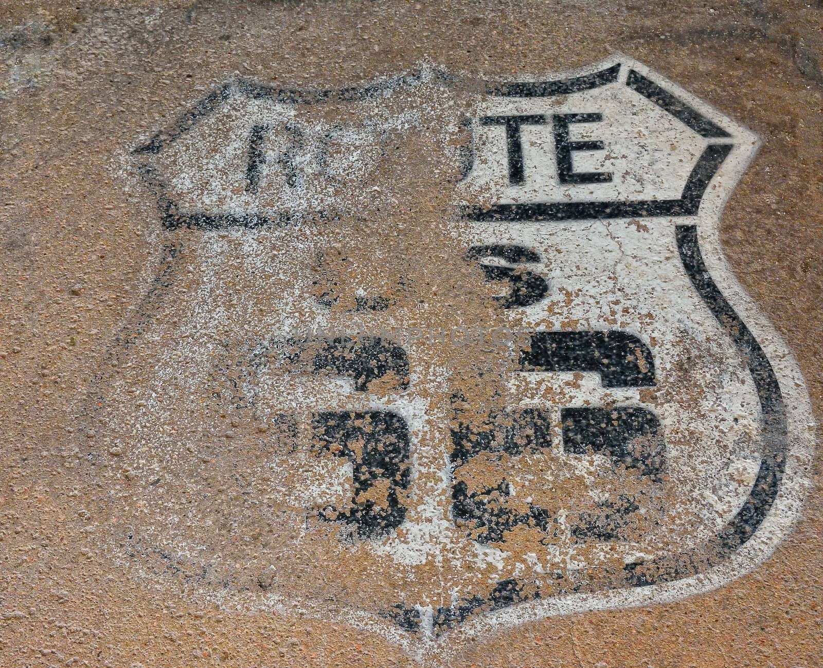 Historic U.S. old Route 66 sign.