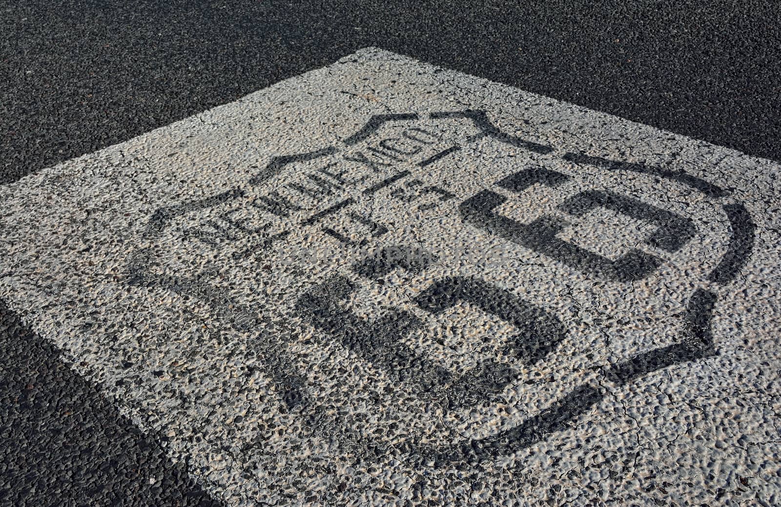 Historic Route 66 sing in New Mexico, Us.